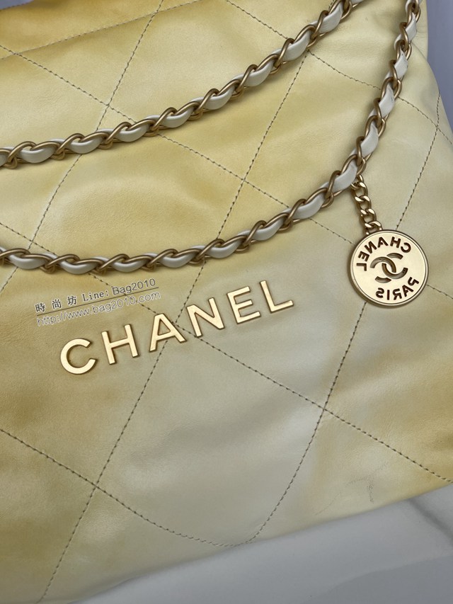 Chanel專櫃新款22bag AS3260 香奈兒原單牛皮鏈條肩背女包 djc5137
